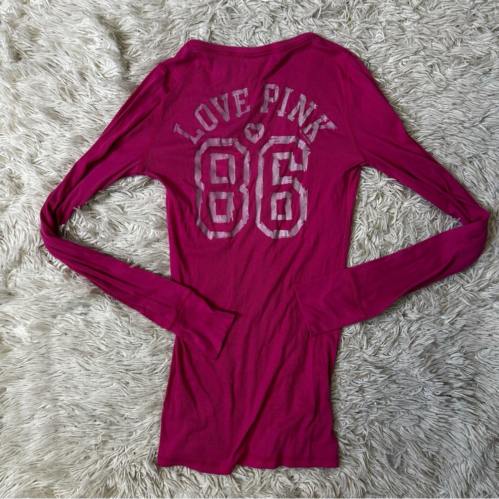 ◾️Y2K Vintage Victoria Secret Pink Henley - Picture 7 of 8